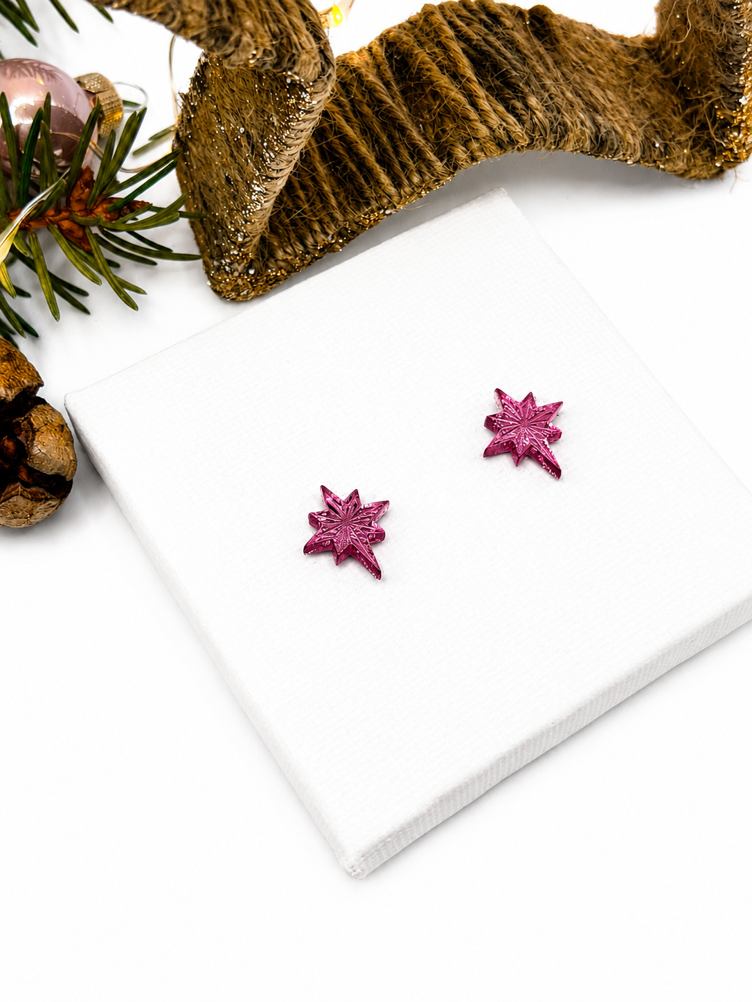 Ohrringe mit Stern, Schmuck Geschenk Frau, Geschenk Weihnachten
