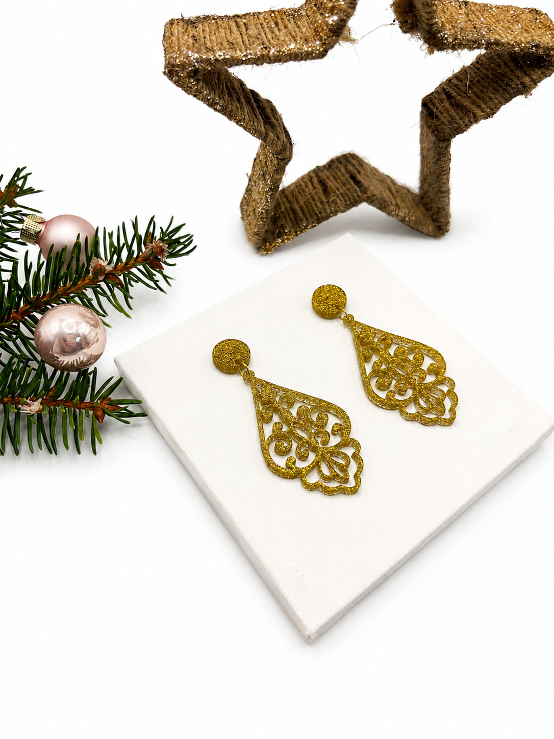 Damen Ohrringe Gold, Geschenk Weihnachten, Ohrringe Damen Modern, Ohrringe Damen Hängend, Ohrringe für Damen, Statement-ohrringe