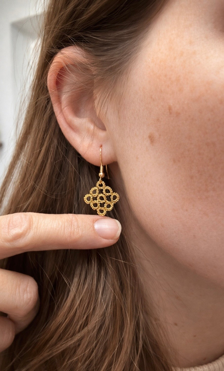 Besondere Ohrringe, Gold Ohrringe Damen, Ohrhänger Gold, Besonderer Schmuck, Geschenk Ideen für Mama, Geschenke für Mütter, Gold Ohrringe