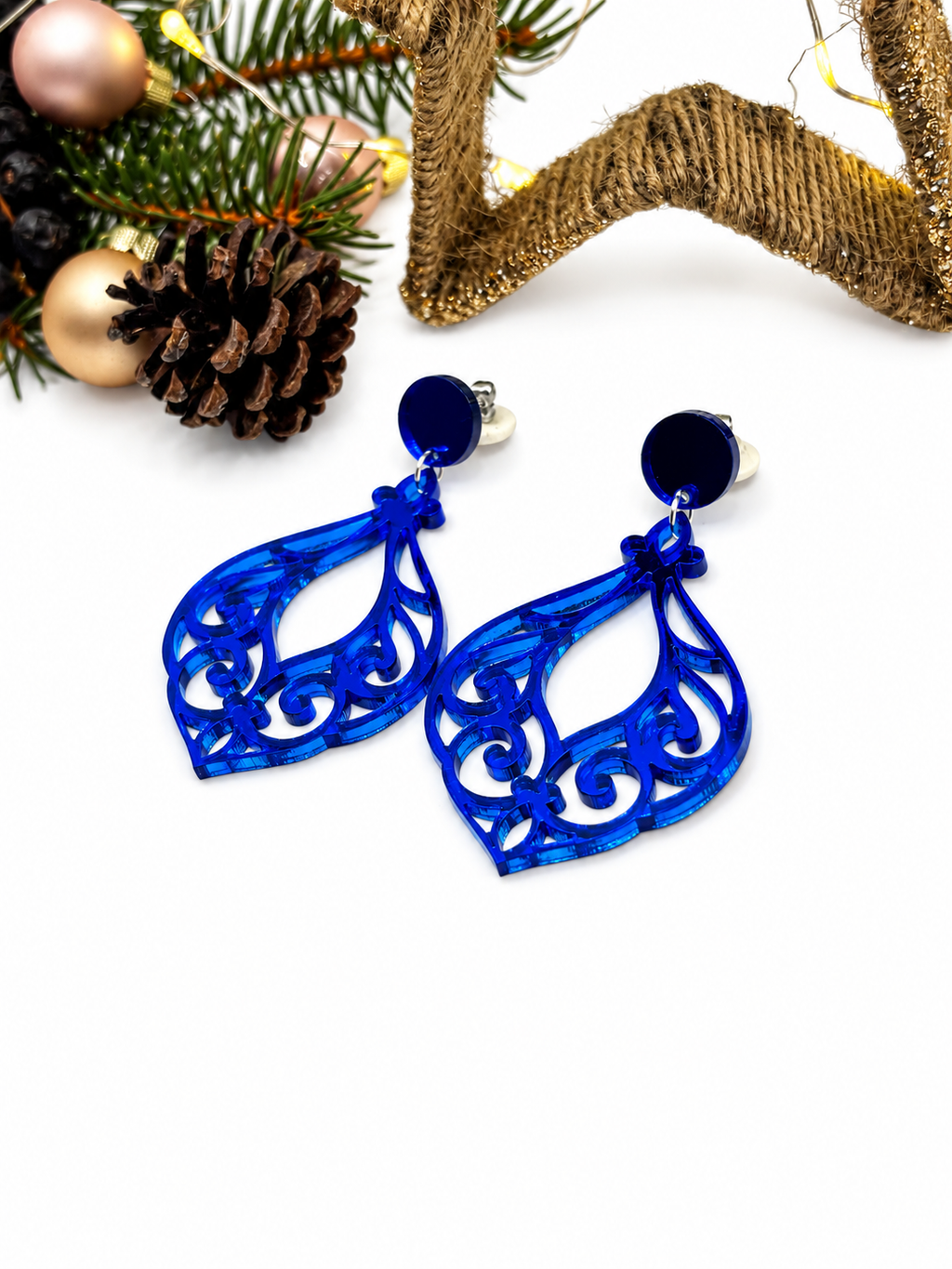 Außergewöhnliche Ohrringe Damen, Geschenk Weihnachten, Statement-ohrringe, Ohrringe Damen Hängend, Weihnachtsgeschenk für Sie