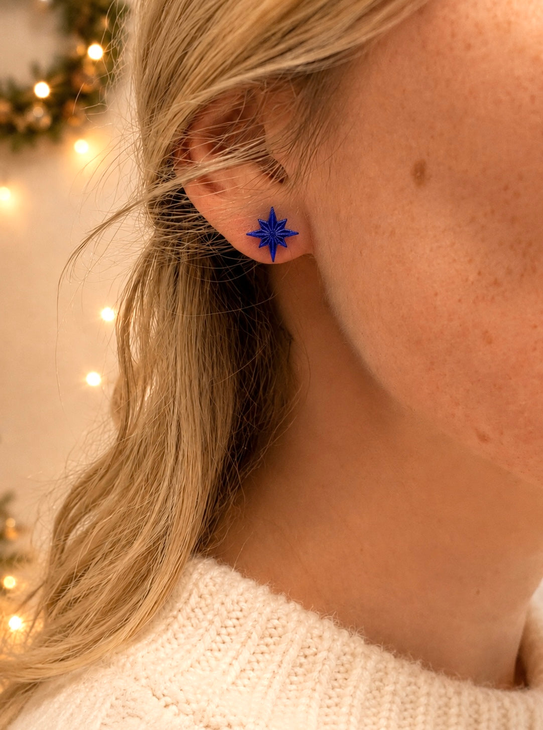 Ohrringe mit Stern, Schmuck Geschenk Frau, Geschenk Weihnachten