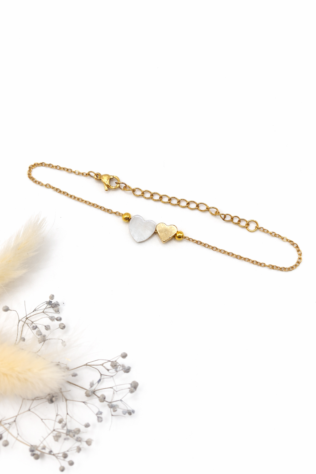 Geschenk für Damen, Gold Armband mit Herz, Ideen zum Muttertag, Armband für Frauen, Armband mit Herz, Edelstahl Armband Damen