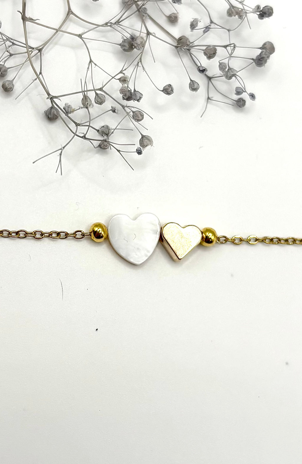 Geschenk für Damen, Gold Armband mit Herz, Ideen zum Muttertag, Armband für Frauen, Armband mit Herz, Edelstahl Armband Damen