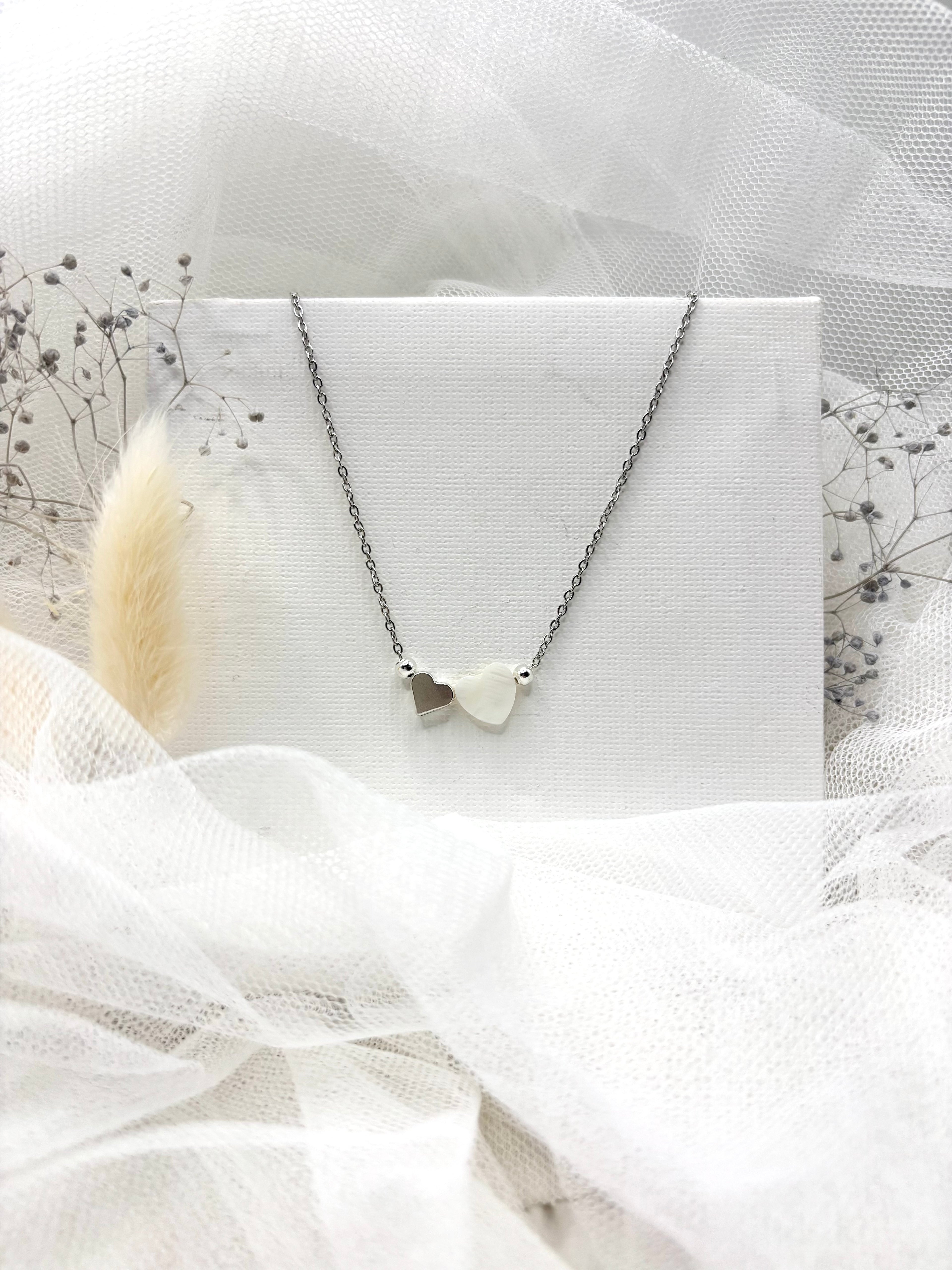 Geschenkidee für Damen, Kette mit Herz, Kette mit Herz Anhänger,  Geschenke für Mütter, Kette für Frauen, Herz Kette