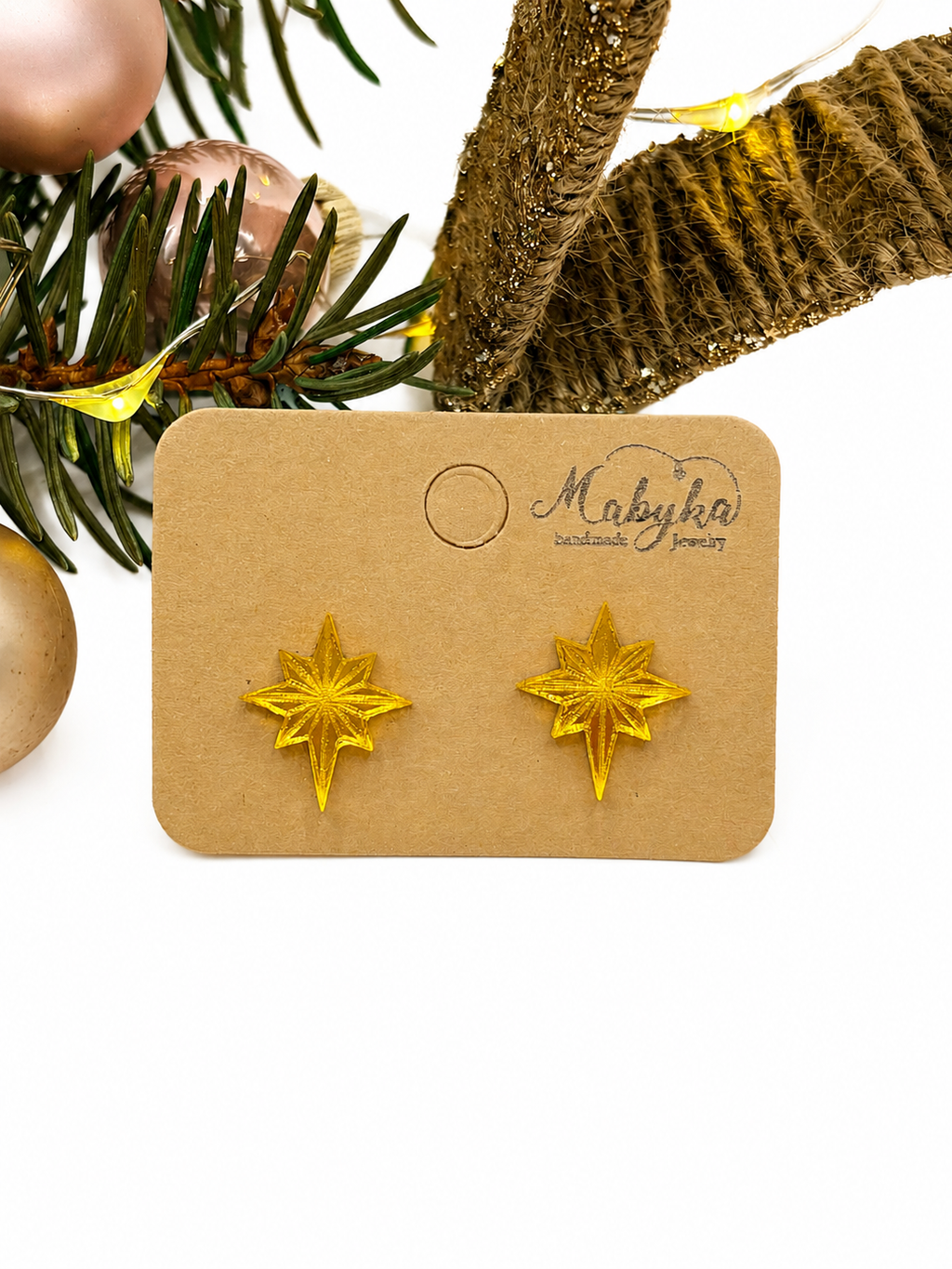 Ohrringe mit Stern, Schmuck Geschenk Frau, Geschenk Weihnachten