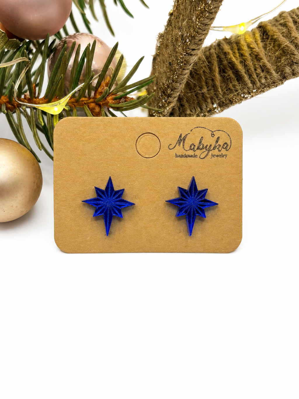 Ohrringe mit Stern, Schmuck Geschenk Frau, Geschenk Weihnachten