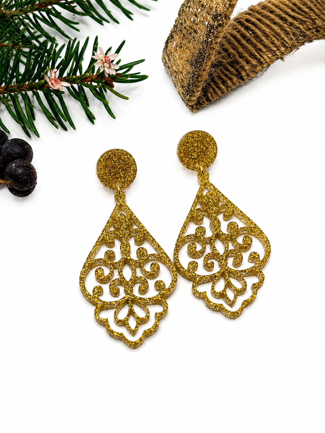 Damen Ohrringe Gold, Geschenk Weihnachten, Ohrringe Damen Modern, Ohrringe Damen Hängend, Ohrringe für Damen, Statement-ohrringe
