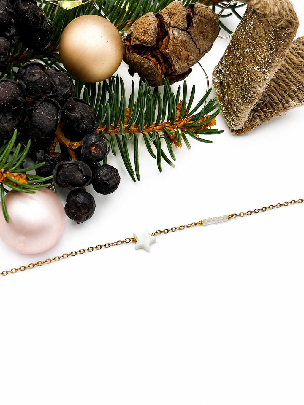 Damen Halskette, Geschenk Weihnachten, Halskette mit Stern