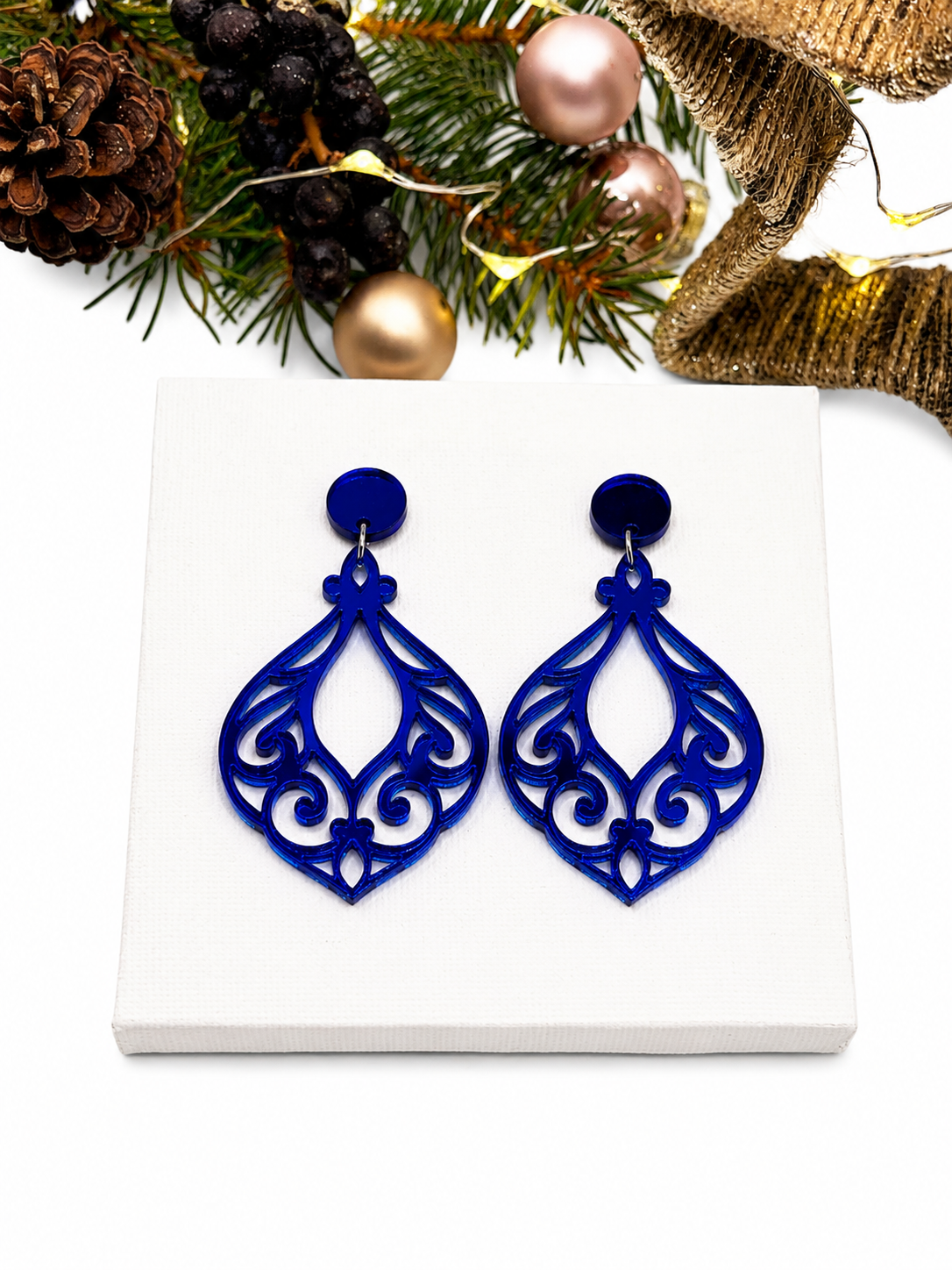 Außergewöhnliche Ohrringe Damen, Geschenk Weihnachten, Statement-ohrringe, Ohrringe Damen Hängend, Weihnachtsgeschenk für Sie