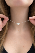 Geschenkidee für Damen, Kette mit Herz, Kette mit Herz Anhänger,  Geschenke für Mütter, Kette für Frauen, Herz Kette