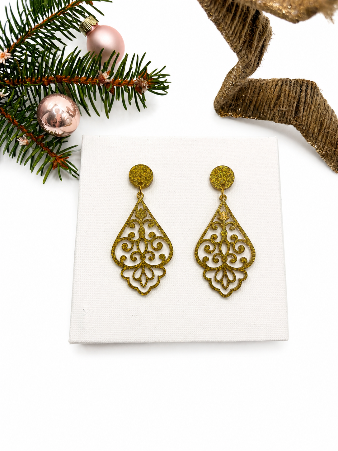 Damen Ohrringe Gold, Geschenk Weihnachten, Ohrringe Damen Modern, Ohrringe Damen Hängend, Ohrringe für Damen, Statement-ohrringe