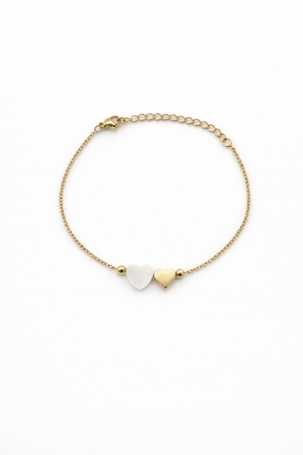 Geschenk für Damen, Gold Armband mit Herz, Ideen zum Muttertag, Armband für Frauen, Armband mit Herz, Edelstahl Armband Damen