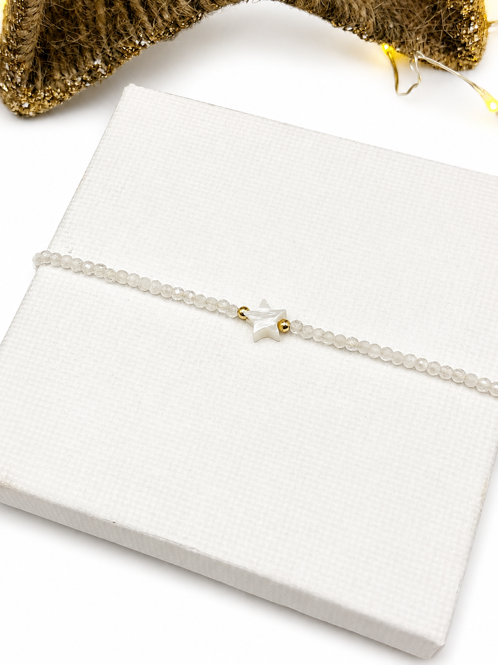 Bergkristall Armband, Edelstein Armband, Kleine Weihnachtsgeschenke, Armband für Damen, Kleines Geschenk Weihnachten, Wichtelgeschenk Frau