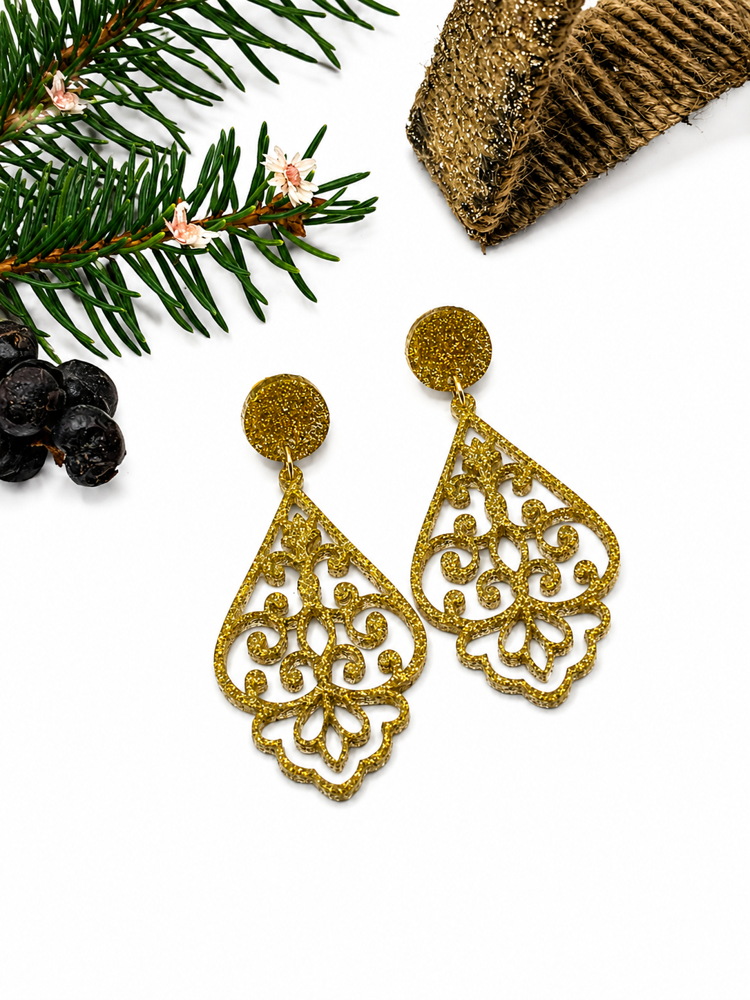 Damen Ohrringe Gold, Geschenk Weihnachten, Ohrringe Damen Modern, Ohrringe Damen Hängend, Ohrringe für Damen, Statement-ohrringe