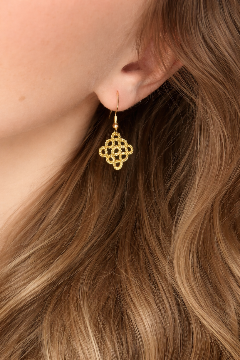 Besondere Ohrringe, Gold Ohrringe Damen, Ohrhänger Gold, Besonderer Schmuck, Geschenk Ideen für Mama, Geschenke für Mütter, Gold Ohrringe