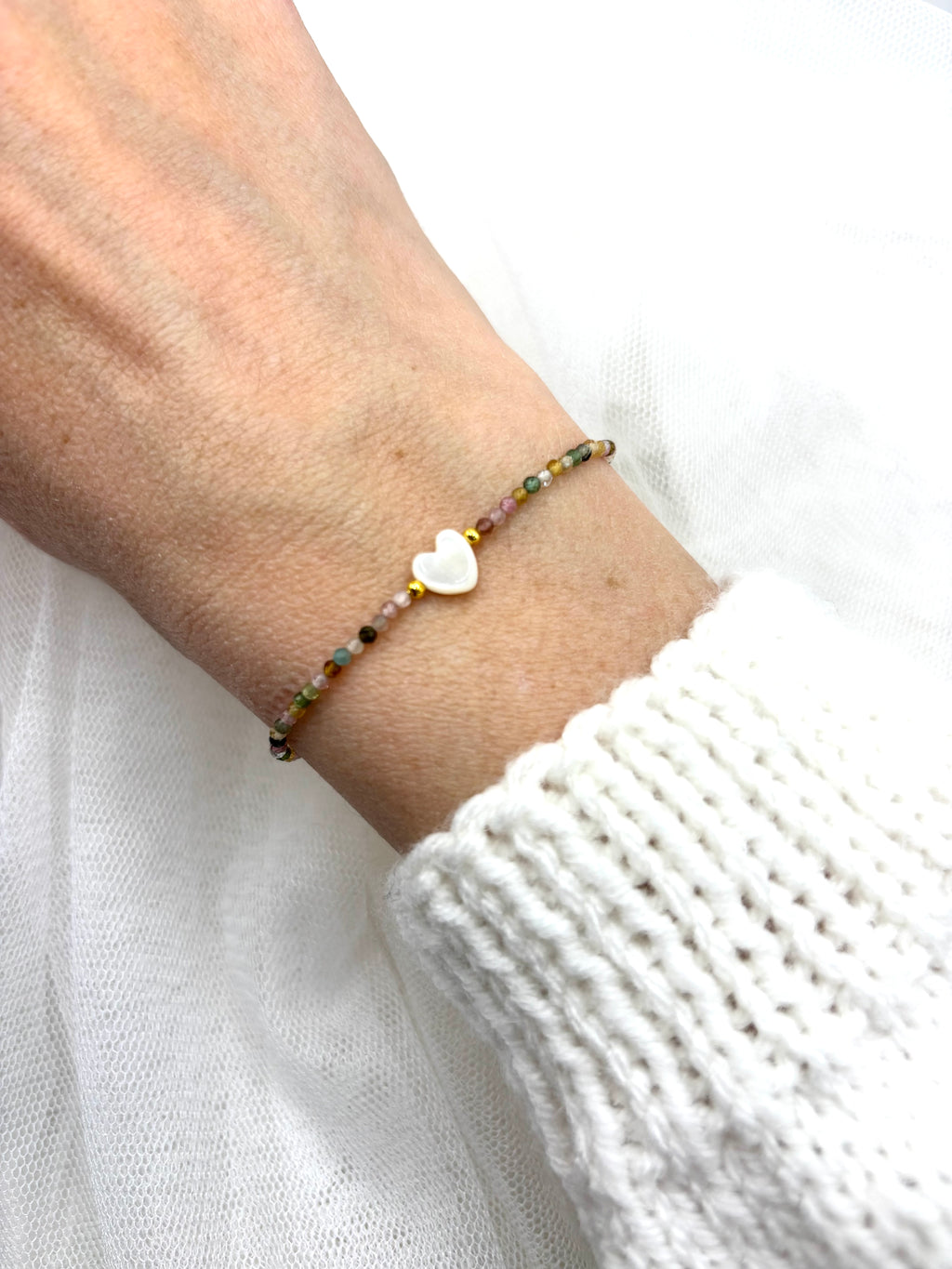 Armband mit Herz, Armband Mama, Muttertagsgeschenk Idee, Edelstein Armband, Armband für Damen, Armbänder mit Herz, Geschenk Ideen für Mama, Armband für Frauen
