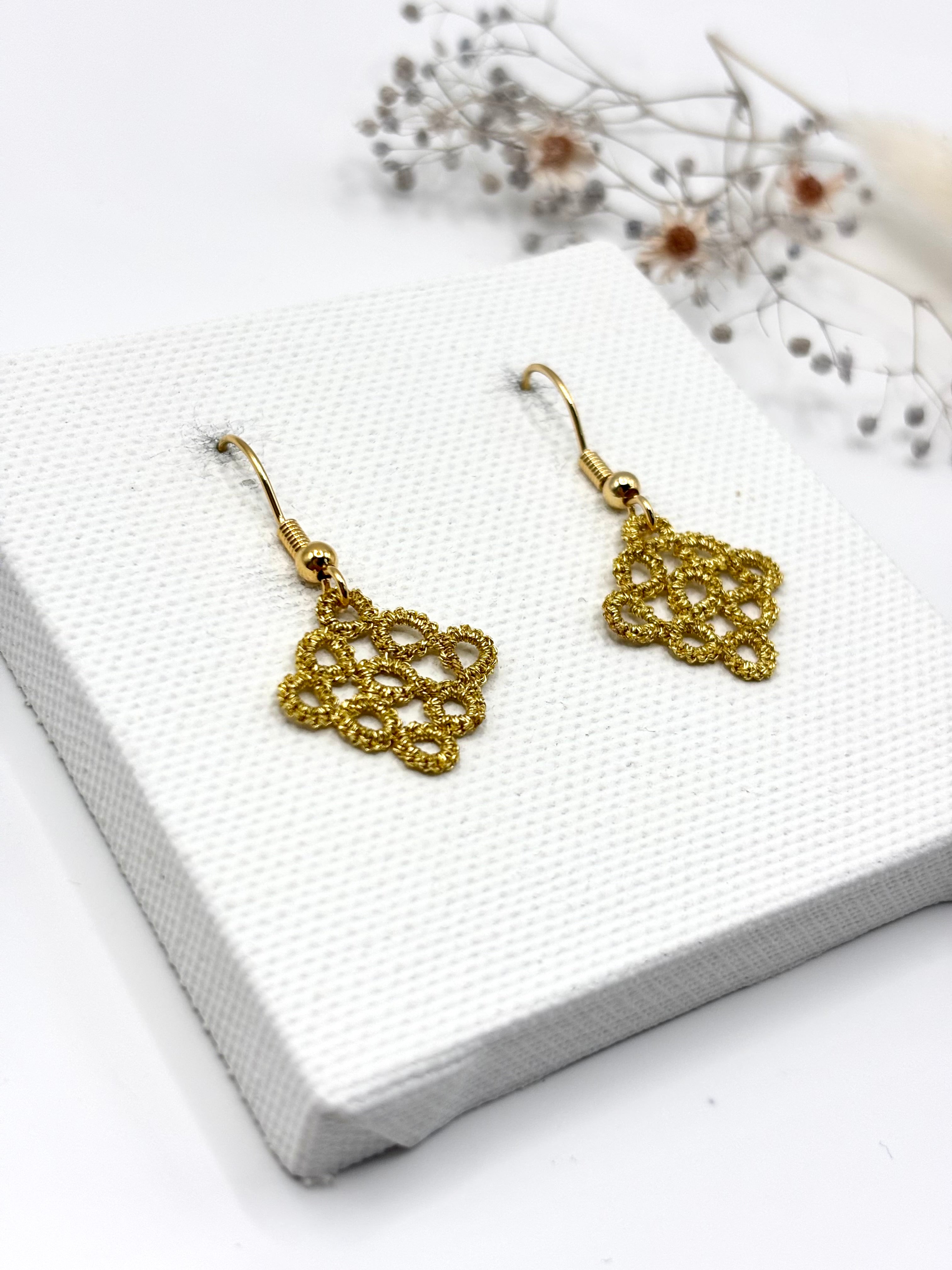 Besondere Ohrringe, Gold Ohrringe Damen, Ohrhänger Gold, Besonderer Schmuck, Geschenk Ideen für Mama, Geschenke für Mütter, Gold Ohrringe