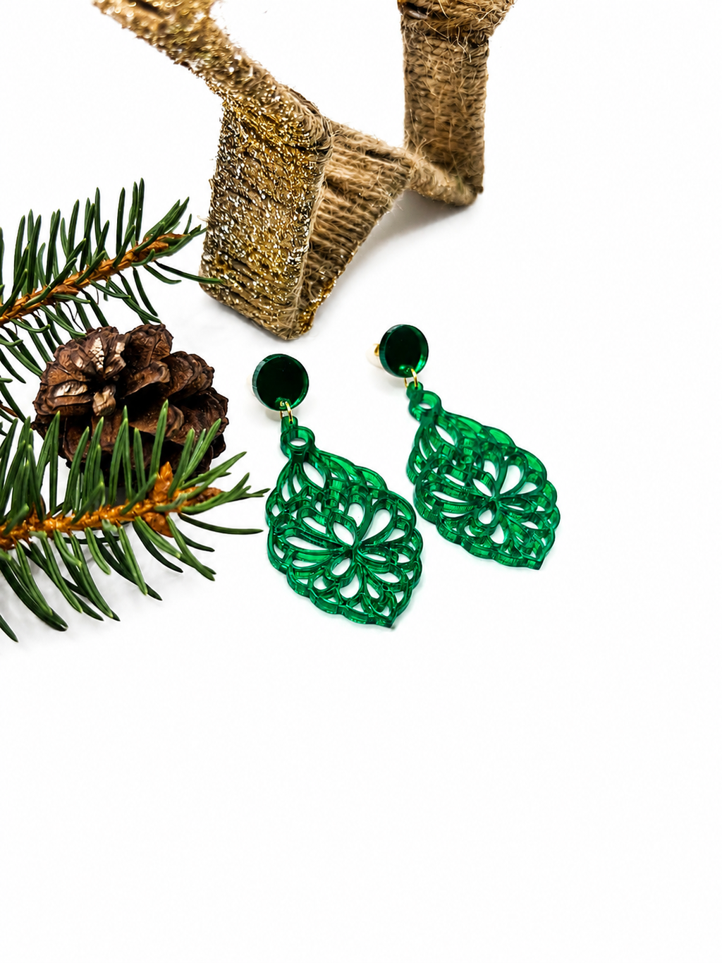 Ohrringe Damen, Statement-ohrringe, Weihnachtsgeschenk für Sie, Ohrringe Grün Hängend, Ohrringe Damen Modern, Damen Ohrringe Edelstahl