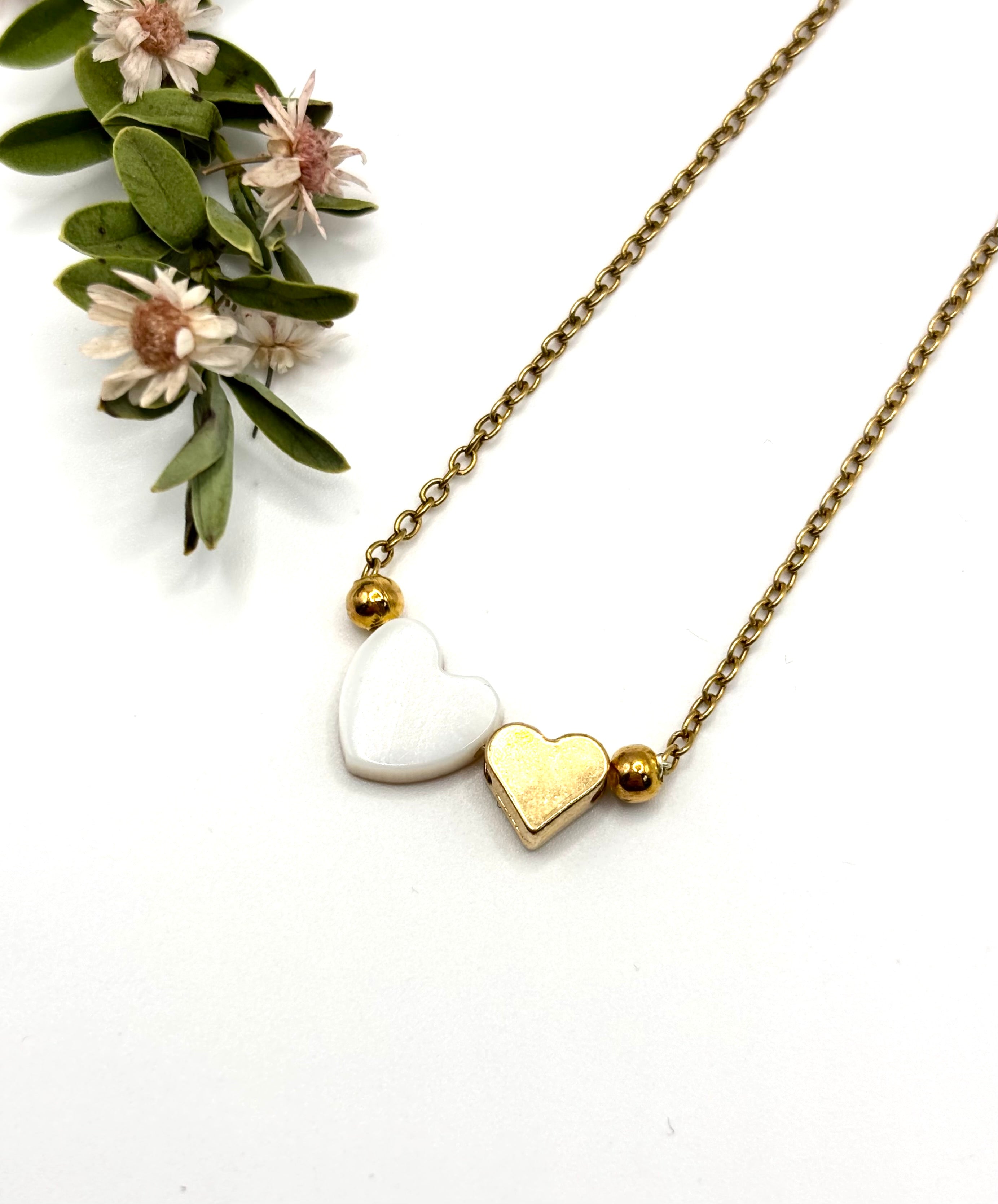 Geschenke für Mütter, Goldene Kette mit Herz, Kette mit Herz Anhänger, Geschenke für Mütter, Goldene Kette mit Herz, Kette mit Herz Anhänger