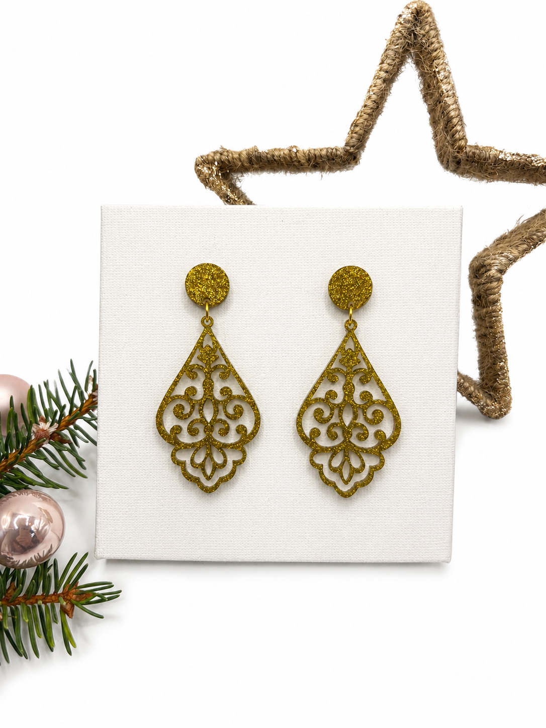 Damen Ohrringe Gold, Geschenk Weihnachten, Ohrringe Damen Modern, Ohrringe Damen Hängend, Ohrringe für Damen, Statement-ohrringe