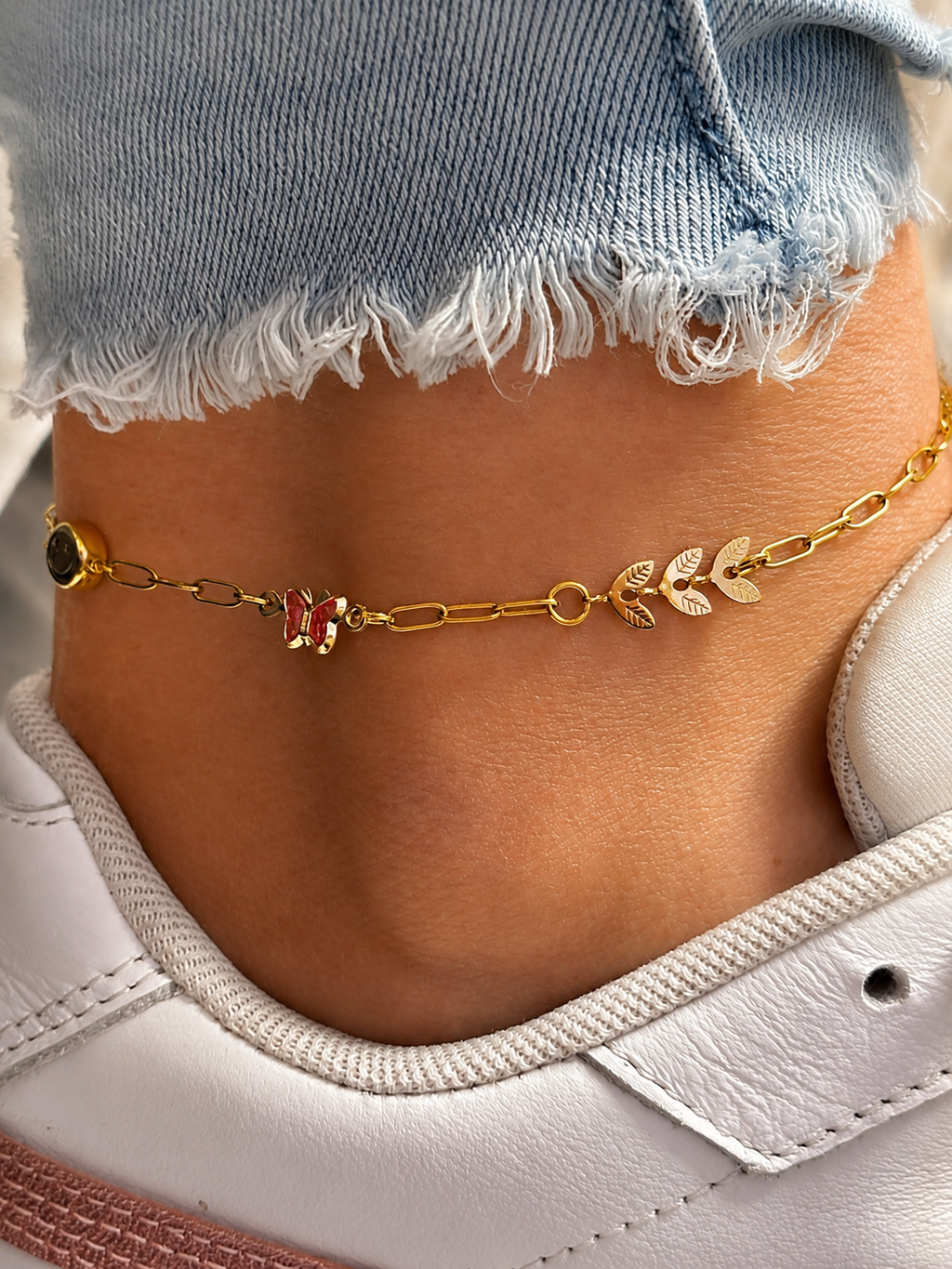 Fusskettchen, Fusskette Damen, Sommer Schmuck,Damen Fußkette, Fusskettchen Gold, Fusskettchen Lang, Kleines Geschenk für Freundinnen