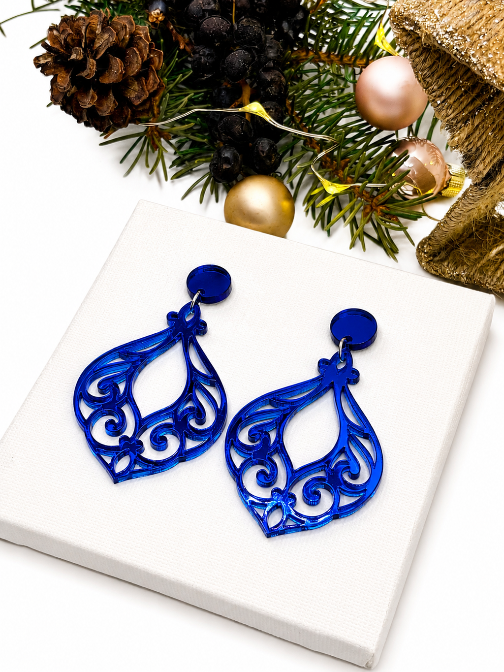 Außergewöhnliche Ohrringe Damen, Geschenk Weihnachten, Statement-ohrringe, Ohrringe Damen Hängend, Weihnachtsgeschenk für Sie