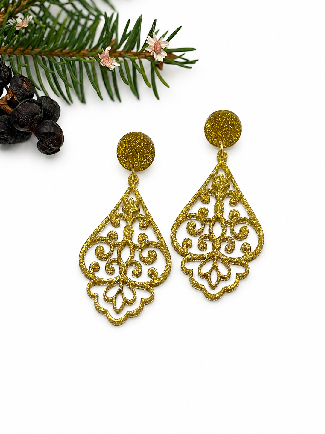 Damen Ohrringe Gold, Geschenk Weihnachten, Ohrringe Damen Modern, Ohrringe Damen Hängend, Ohrringe für Damen, Statement-ohrringe