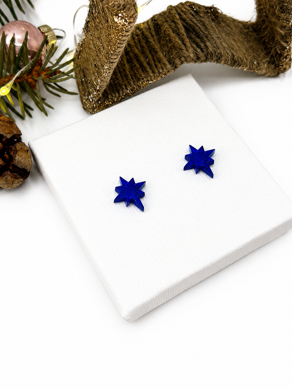 Ohrringe mit Stern, Schmuck Geschenk Frau, Geschenk Weihnachten