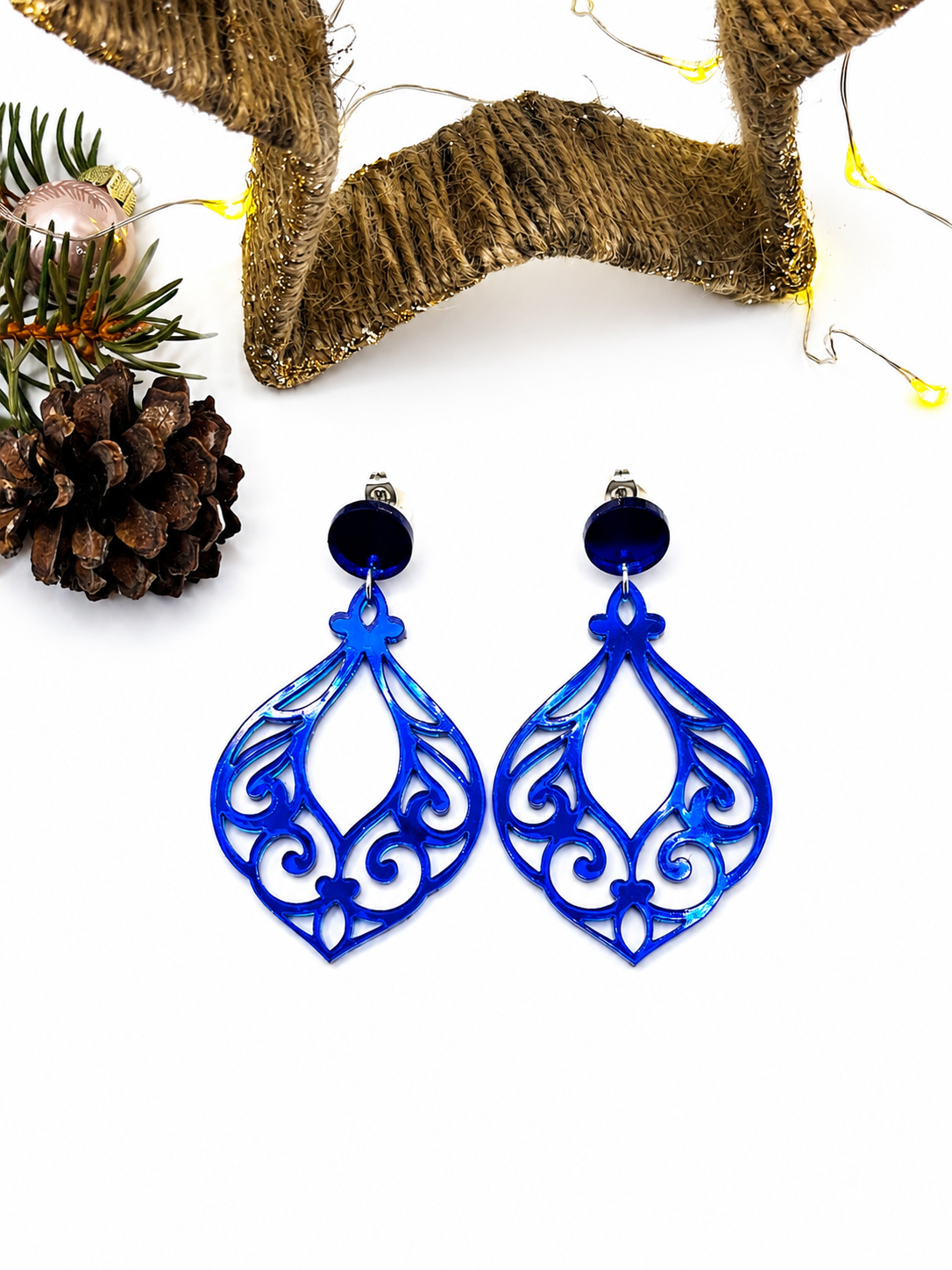 Außergewöhnliche Ohrringe Damen, Geschenk Weihnachten, Statement-ohrringe, Ohrringe Damen Hängend, Weihnachtsgeschenk für Sie