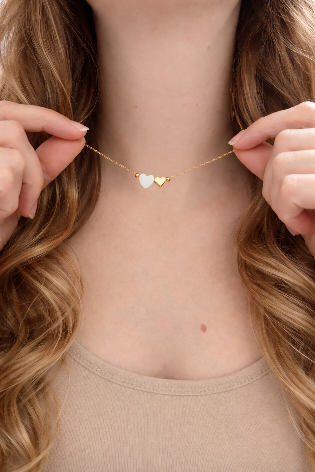 Geschenke für Mütter, Goldene Kette mit Herz, Kette mit Herz Anhänger, Geschenke für Mütter, Goldene Kette mit Herz, Kette mit Herz Anhänger