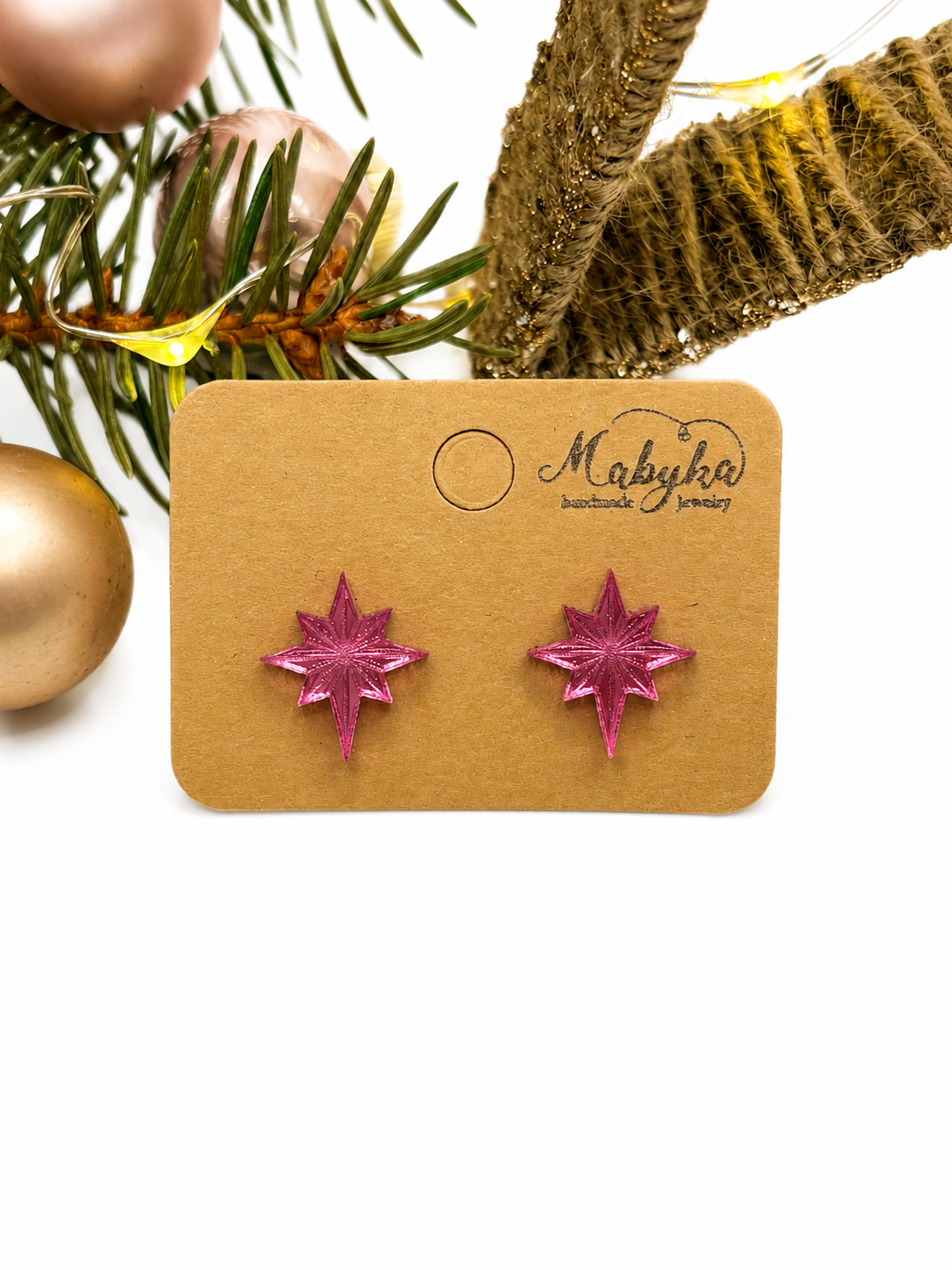 Ohrringe mit Stern, Schmuck Geschenk Frau, Geschenk Weihnachten