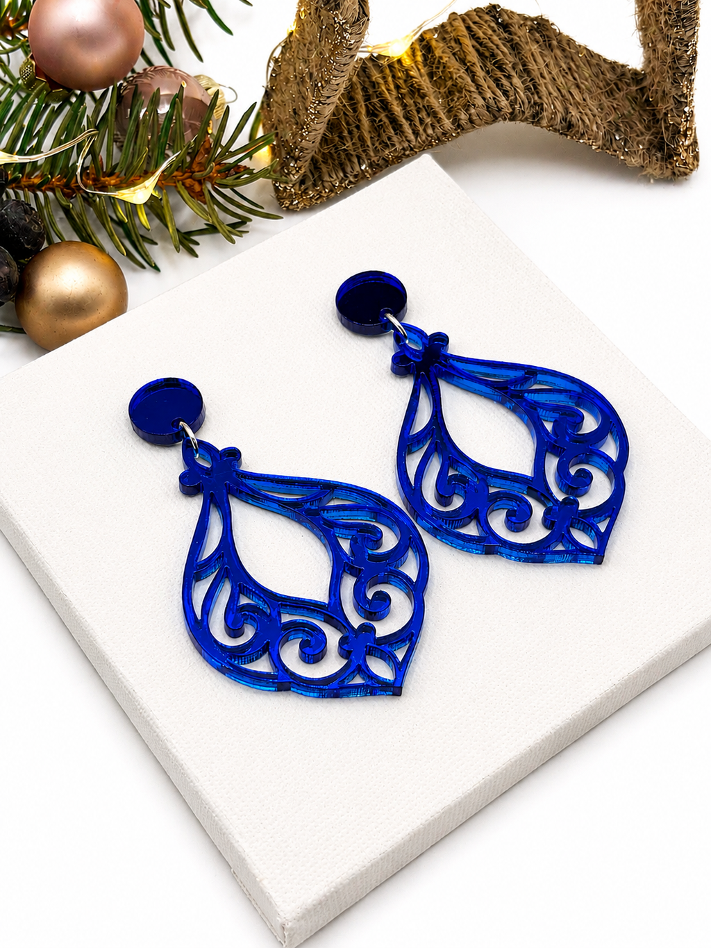 Außergewöhnliche Ohrringe Damen, Geschenk Weihnachten, Statement-ohrringe, Ohrringe Damen Hängend, Weihnachtsgeschenk für Sie
