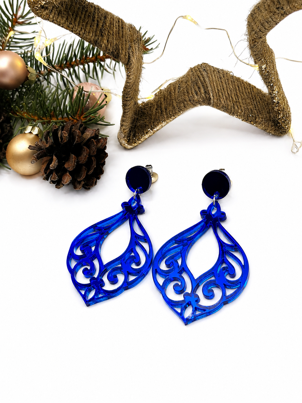 Außergewöhnliche Ohrringe Damen, Geschenk Weihnachten, Statement-ohrringe, Ohrringe Damen Hängend, Weihnachtsgeschenk für Sie