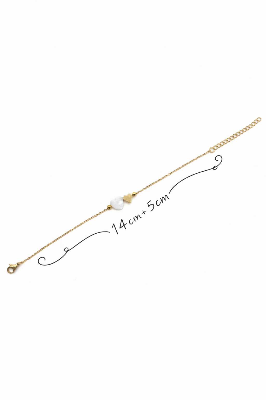 Geschenk für Damen, Gold Armband mit Herz, Ideen zum Muttertag, Armband für Frauen, Armband mit Herz, Edelstahl Armband Damen
