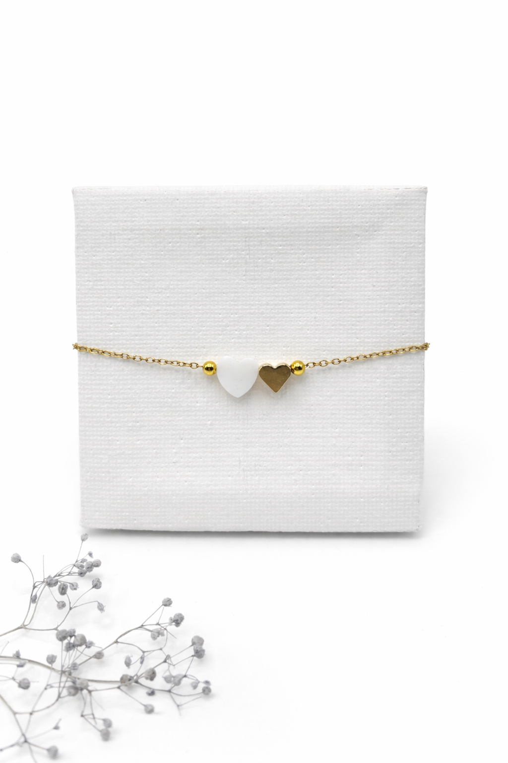 Geschenk für Damen, Gold Armband mit Herz, Ideen zum Muttertag, Armband für Frauen, Armband mit Herz, Edelstahl Armband Damen