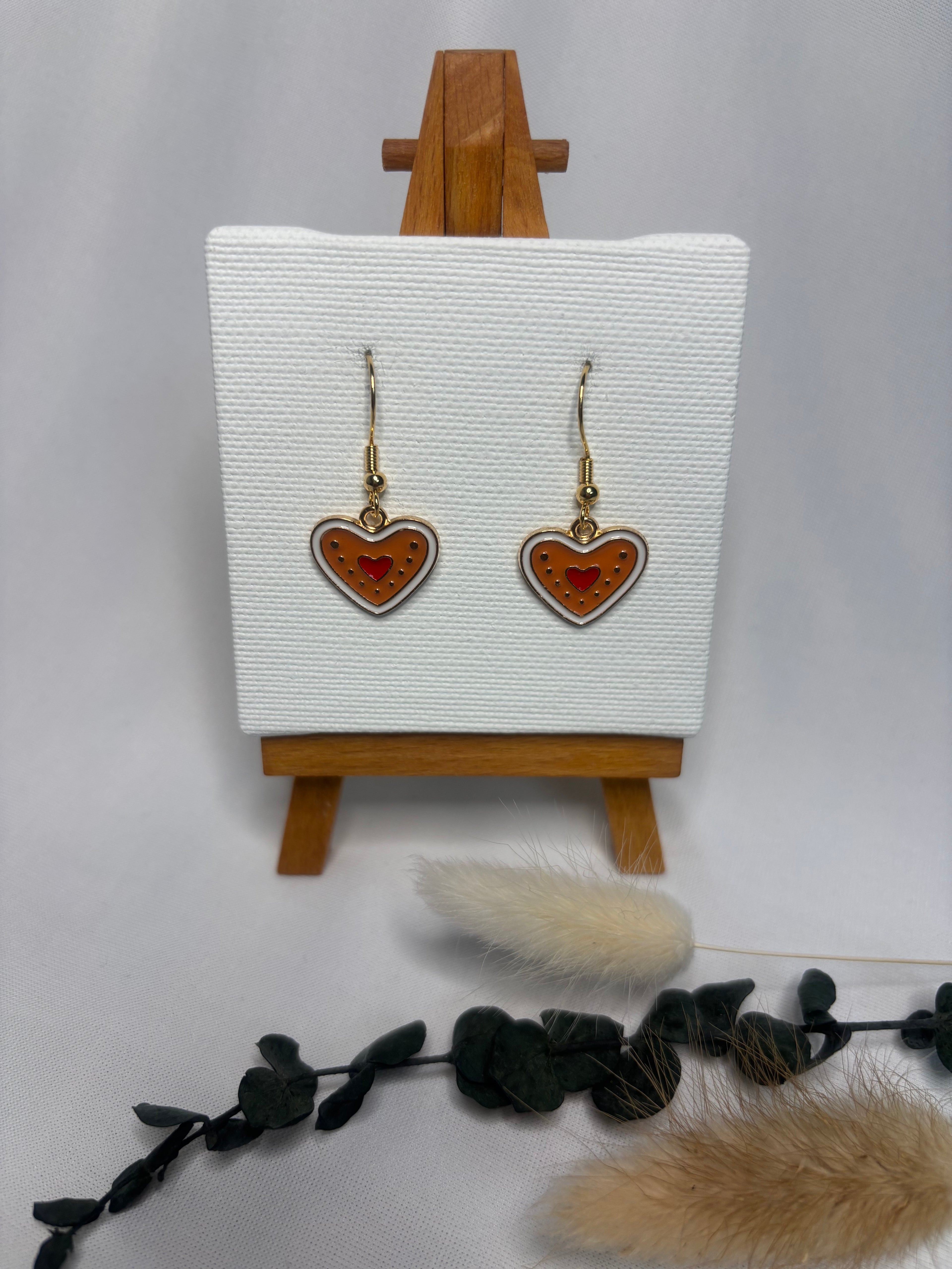 „Lebkuchenherz“ Ohrringe