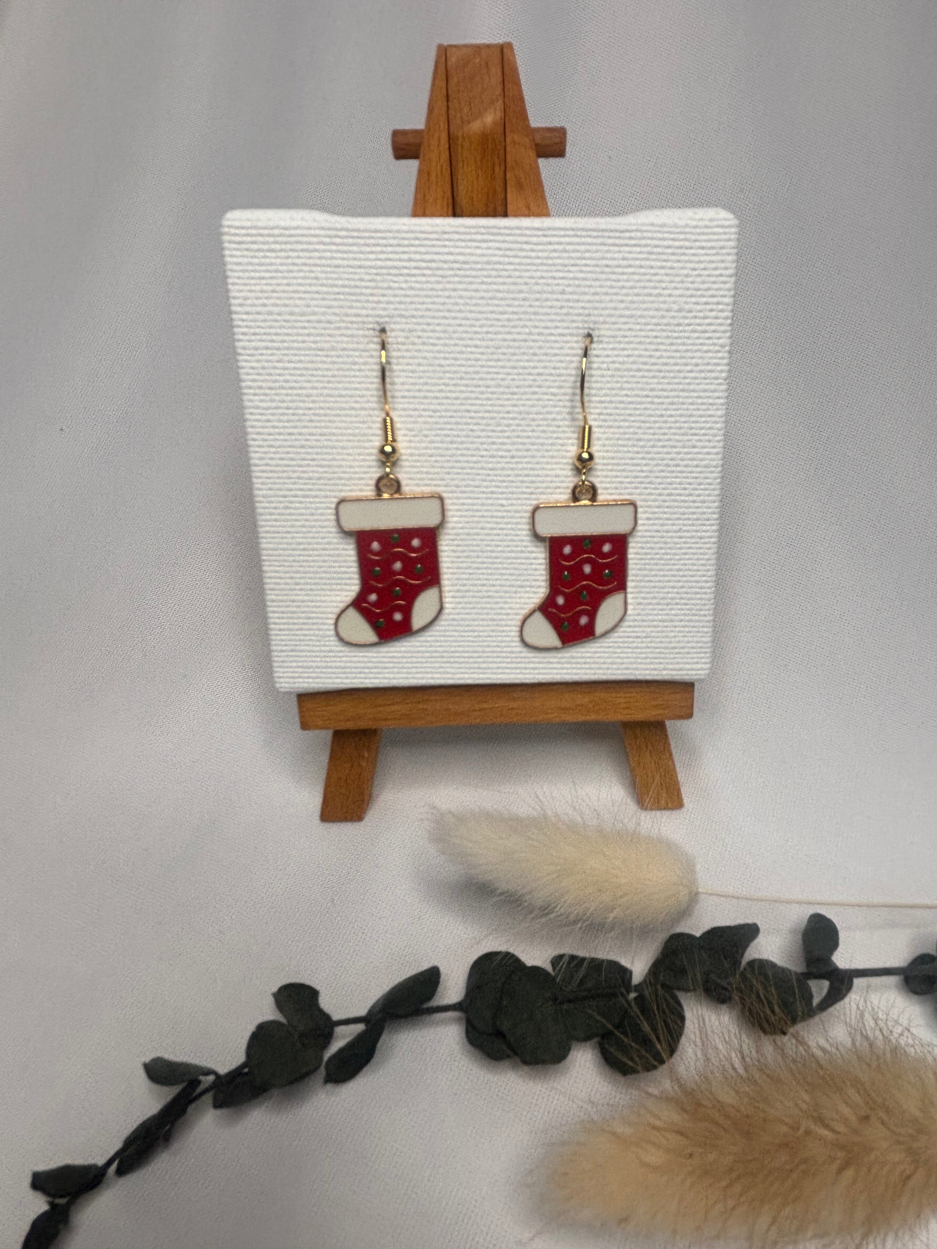 „Weihnachtssocken“ Ohrringe
