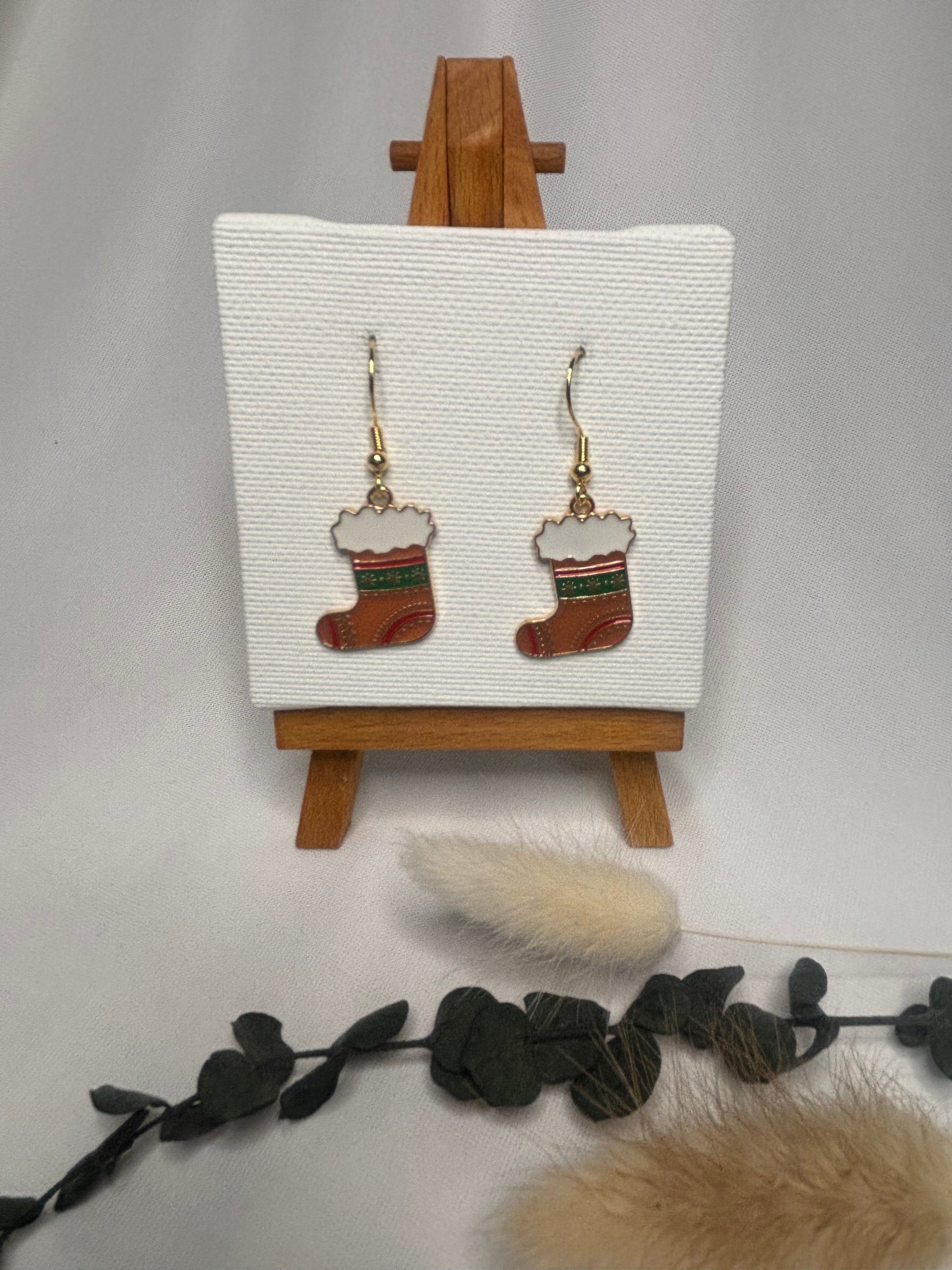 „Weihnachtssocken“ Ohrringe