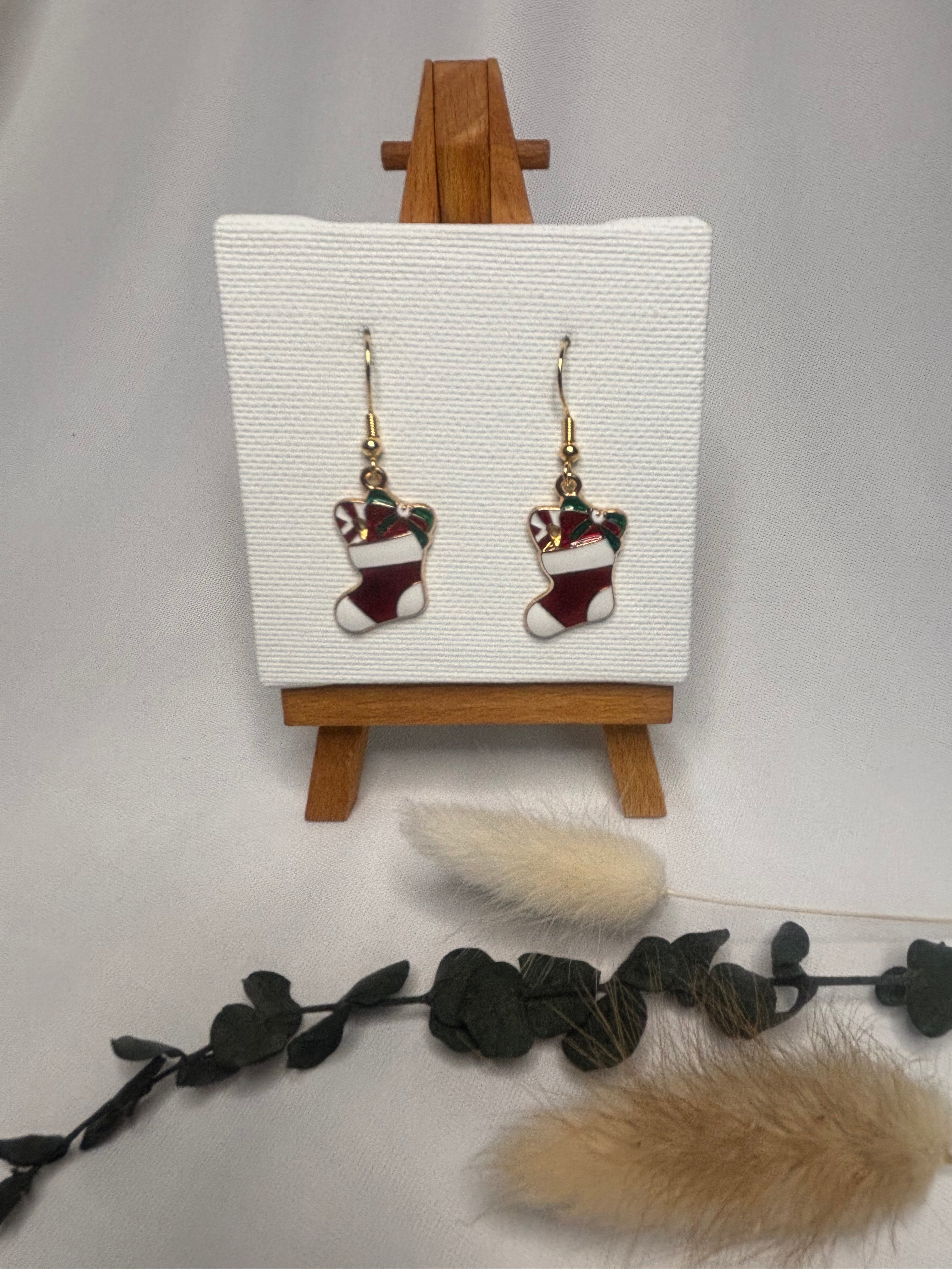 „Weihnachtssocken“ Ohrringe