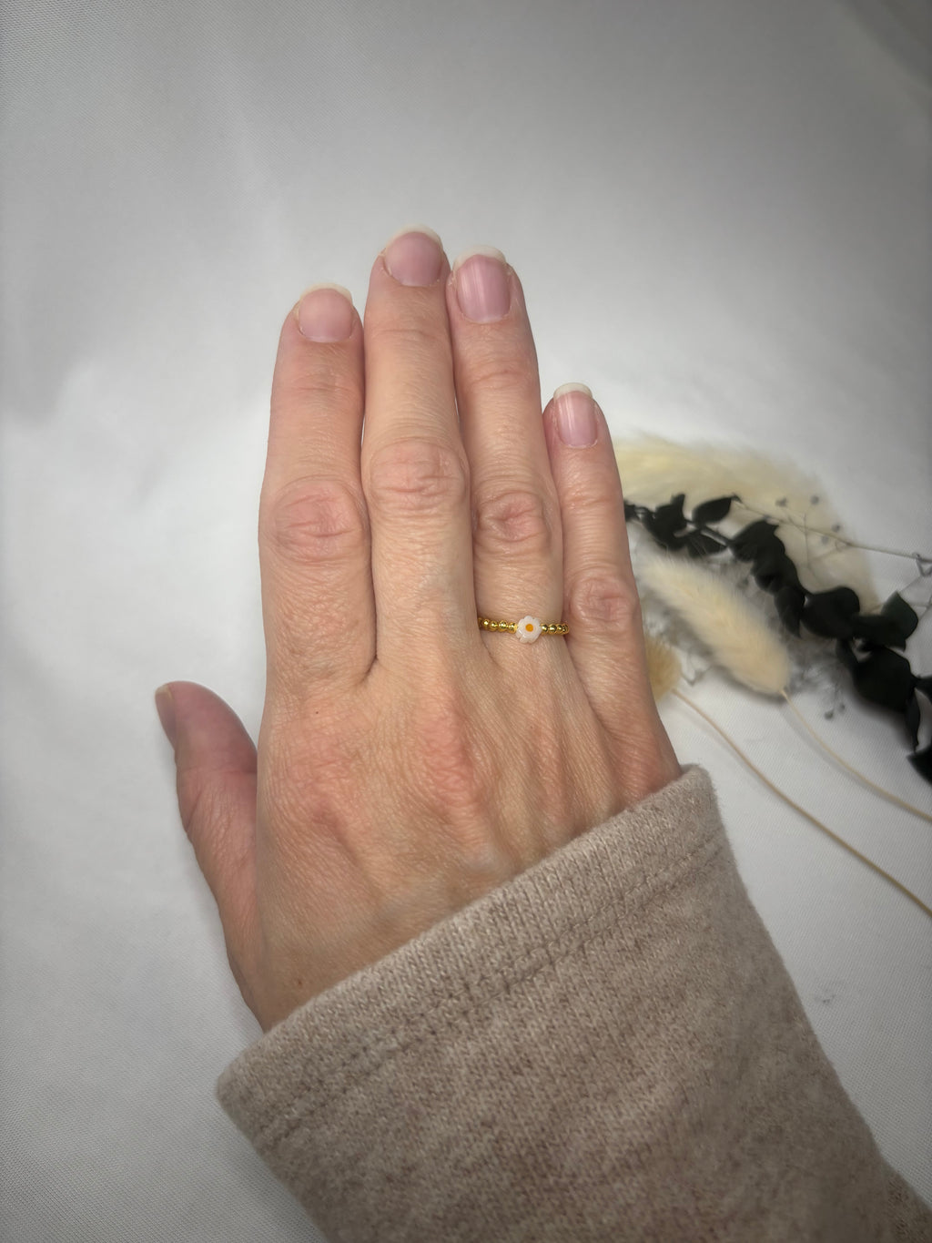 Ring mit Blume Gold