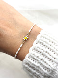 Armband für Damen, Armband mit Blume, Blumen Perlen Armband, Armband Perlen, Damen Armband Perlen